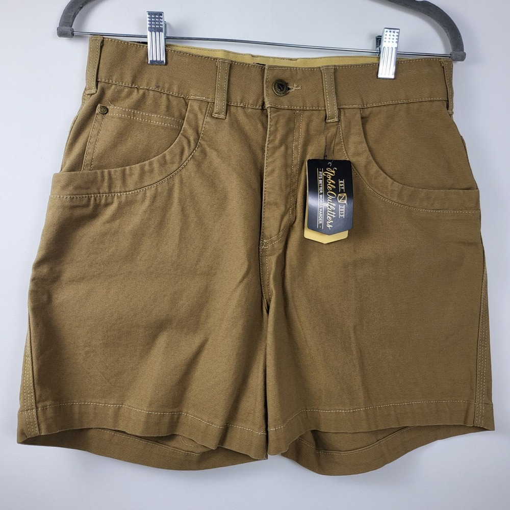 Noble Outfitters Tug-Free Shorts High Rise Utility Pockets Coyote Brown Womens 8